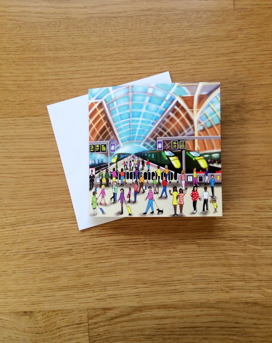 Paddington Station fun cartoon card