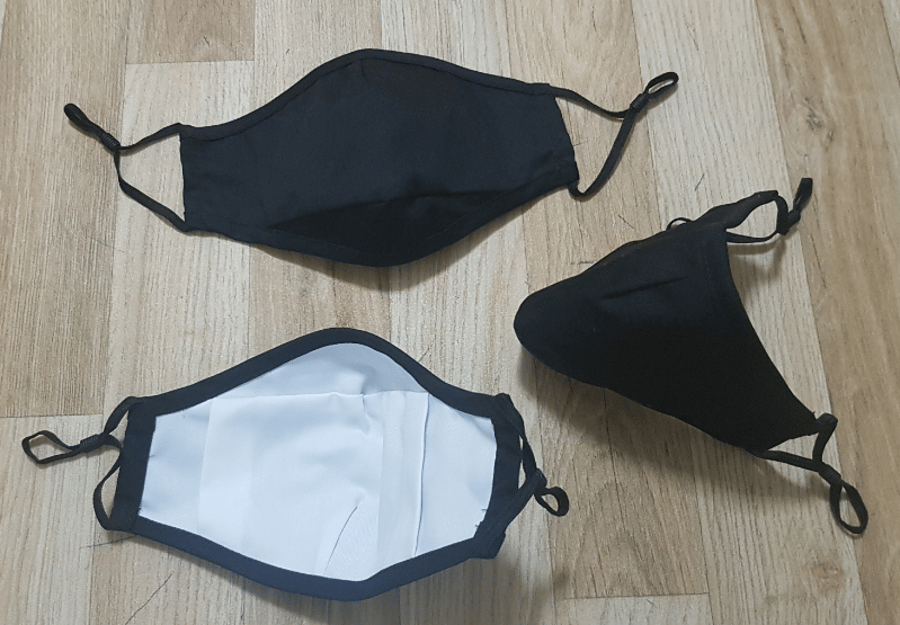 Face Mask with Filter Pocket & Adjustable Strap Reuse Cotton Face Mask