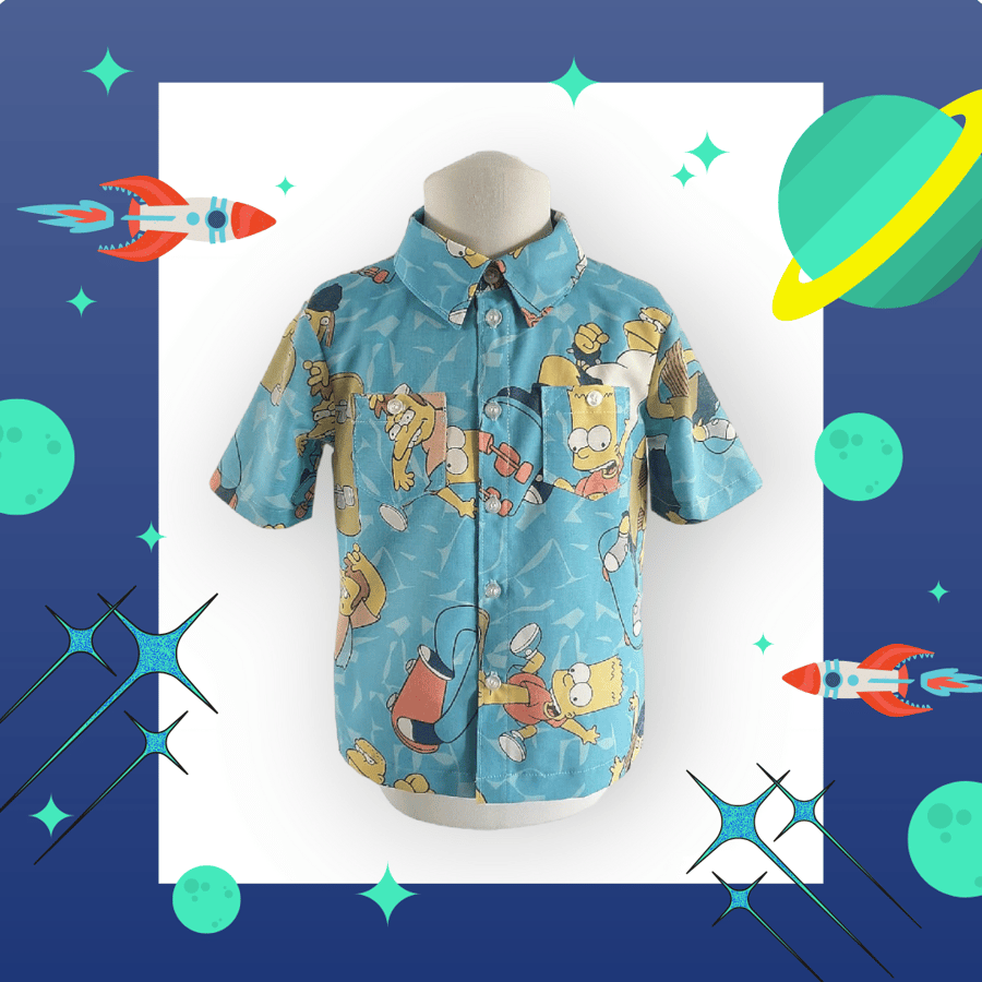 Simpsons print Shirt. Age 4-5yrs