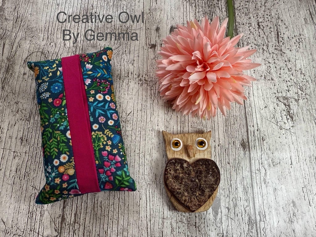 Fabric Pocket Tissue Holder - Travel Tissue Case - Reusable Tissue Pouch for Bag