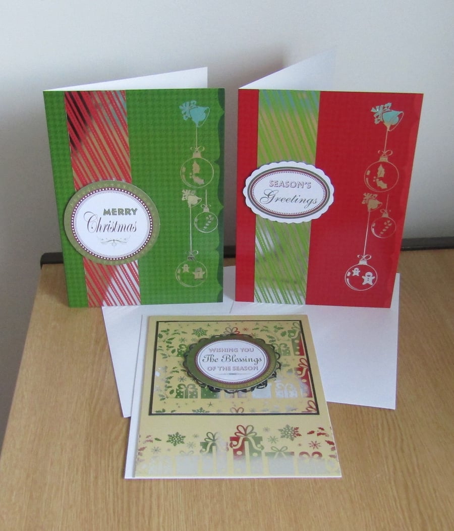 BBX25 Luxury Foil Christmas Cards - Set of 3