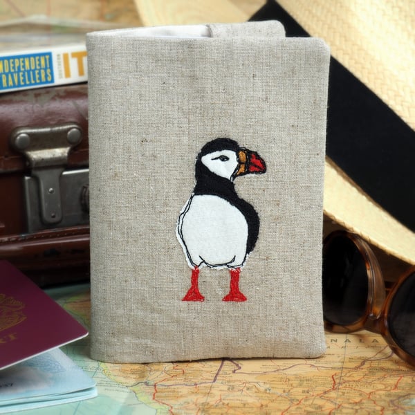 Passport Cover Puffin Nature Wildlife Coastal Seaside Christmas Gift