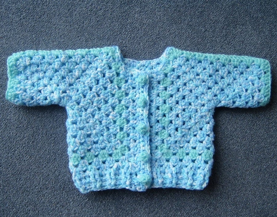 SALE Baby Chunky crocheted cardigan ref 44616