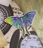 Mellifera Dynasty sparkly sticker - lunar moth