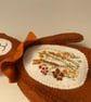 Teddy bear, Wall decor, wall hanging embroidered bear, animal doll  - Image 4