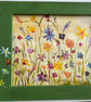 Original hand painted wildflower meadow . Framed. - Image 3