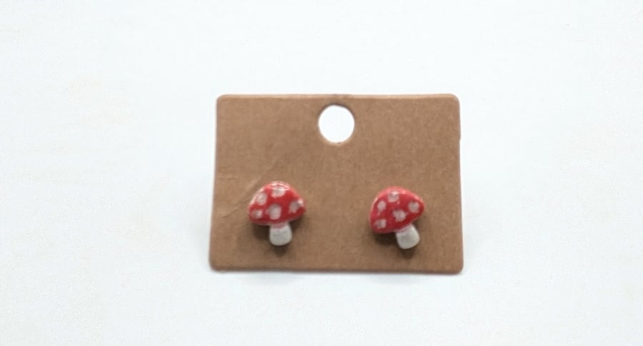 Mushroom Stud Earrings 