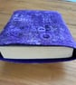 Purple Circles Print Quilted Fabric Book Sleeve - Paperback Size - Image 3