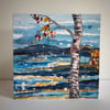 SILVER BIRCH SHIMMY-BLANK GREETINGS CARD