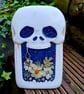 Skull Skeleton Spooky Cute Botanical Floral Glitter Photo Frame Resin Emo Spider