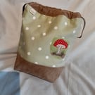 Project Bag large with drawstring  Toadstool