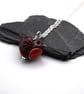 lampwork glass robin pendant necklace - Image 2