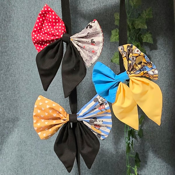 Colour Block Hair Bow - Character Inspired Hair Bow - Hair Accessories