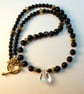 Clear Quartz Teardrop, Sardonyx And Black Onyx Necklace - Handmade In Devon - Image 7