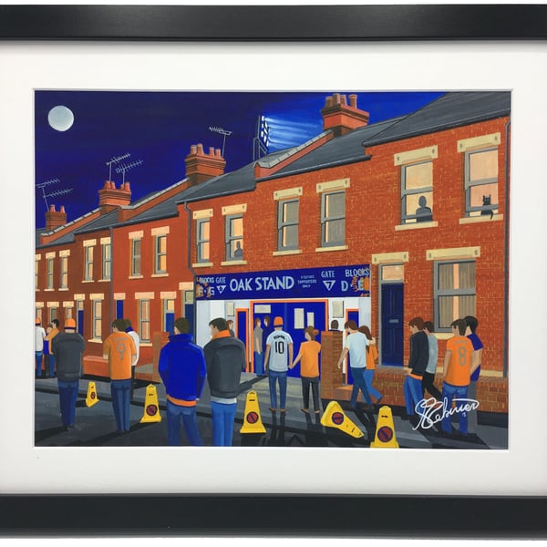 Luton Town F.C, Kenilworth Road Stadium, High Quality Framed Football Art Print.