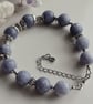 Handmade Agate Beaded Bracelet, Adjustable Handmade Gemstone Jewellery