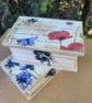 Small Floral Wooden Book Box - Wildflower Tiny Trinket Chest - Handcrafted Gift - Image 4