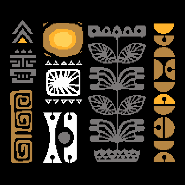 260 - Aztec Tribal Cross Stitch Pattern: Scandinavian 60s Style (PDF Chart)