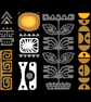260 - Aztec Tribal Cross Stitch Pattern: Scandinavian 60s Style (PDF Chart) - Image 1