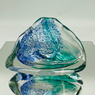 Blue Green Volcano Vase