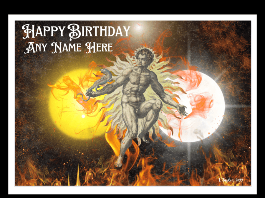 Birthday Card Personalisable Seeded Card Option Wiccan Fantasy
