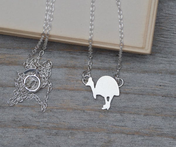 Southern Cassowary Necklace In Sterling Silver