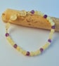 Citrine, Ambronite & Amethyst Bracelet, November Birthday, Gift For Scorpio - Image 3