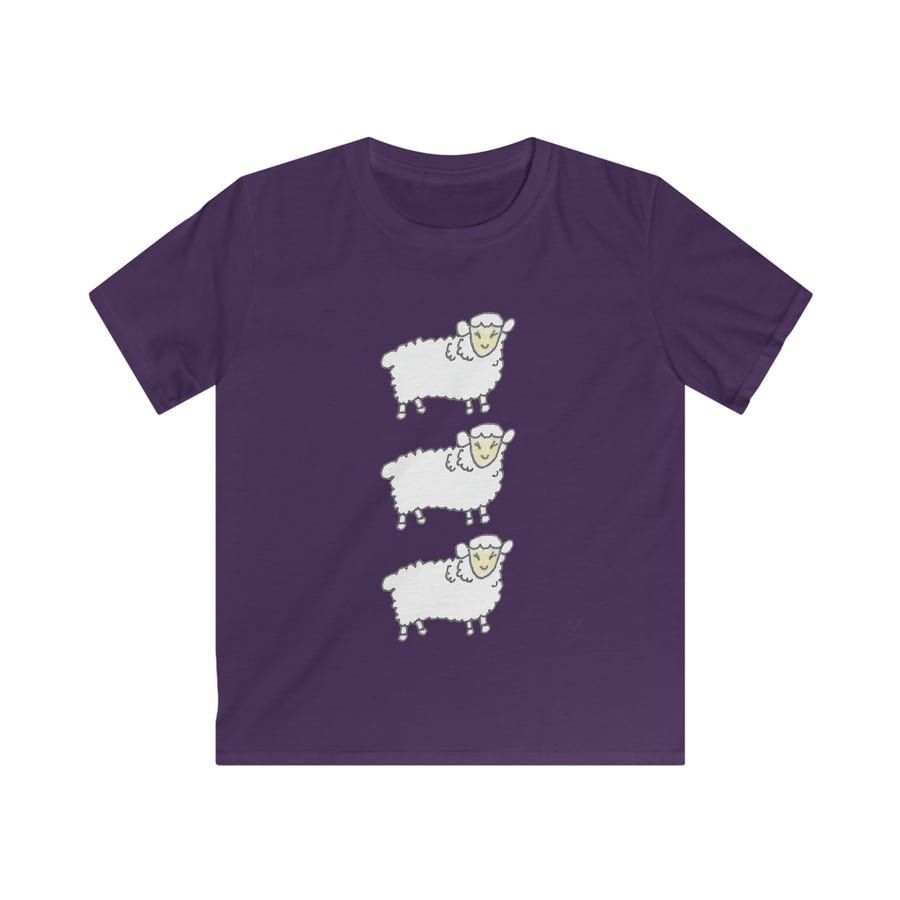 Cute Lamb Sheep Sheepy Sheepee Kids Softstyle Tshirt by Bikabunny
