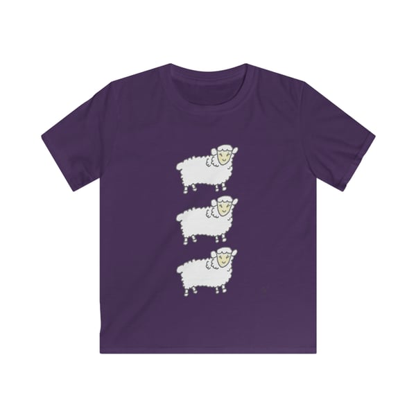 Cute Lamb Sheep Sheepy Sheepee Kids Softstyle Tshirt by Bikabunny