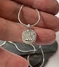 Silver and opal flower pendant and chain - Image 6