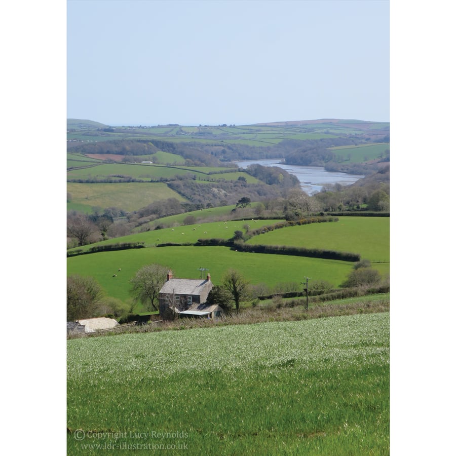 River Fowey in Lostwithiel Portrait Print