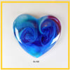 XLarge Blue Heart Cabochon, hand made, Unique, Resin Jewelry, XL152