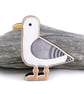 Seagull Fridge Magnet - Maple Wood Magnet - Seaside Kitchen Coastal Decor - Image 1