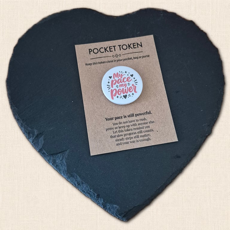 My Pace My Power Pocket Token - Little Reminder to Trust Your Pace