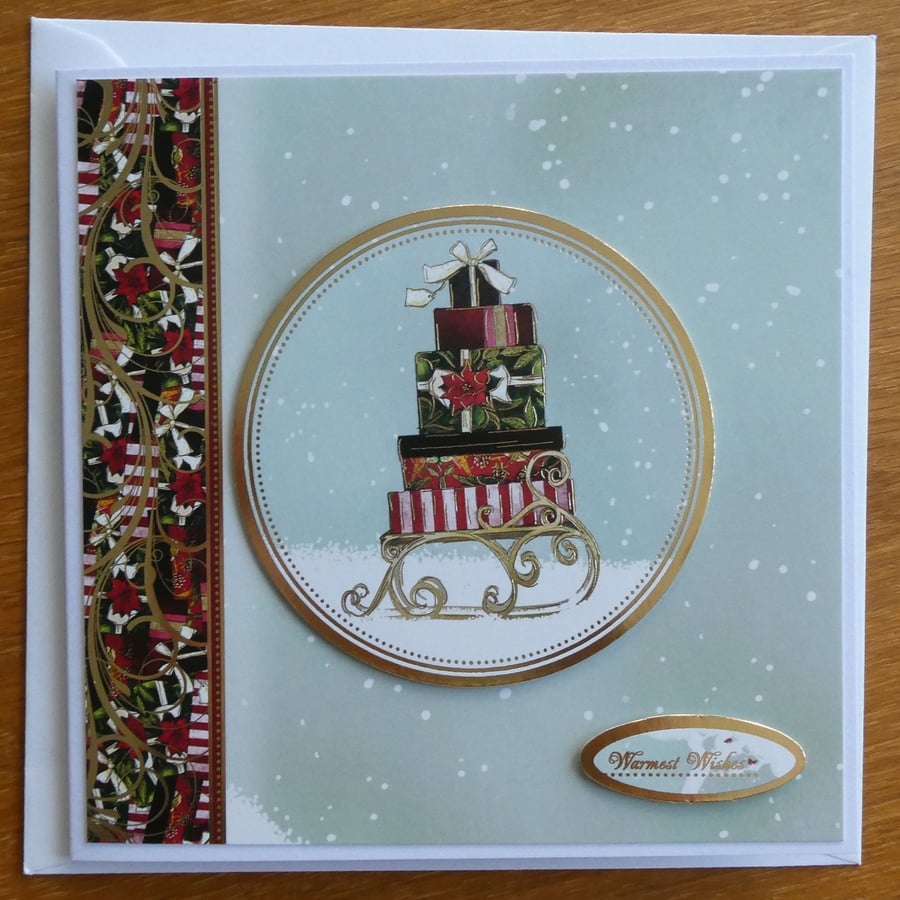 Christmas Card - Presents on Sleigh