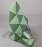 Two Tone Green Ceramic Facet Shaped Garden Gnome Gonk Ornament Decoration. - Image 4