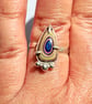 Fordite Adjustable Ring Sterling Silver Stacker Upcycled Jewellery Gift Handmade - Image 3