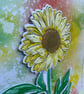Embossed sunflower Happy birthday card - Image 4