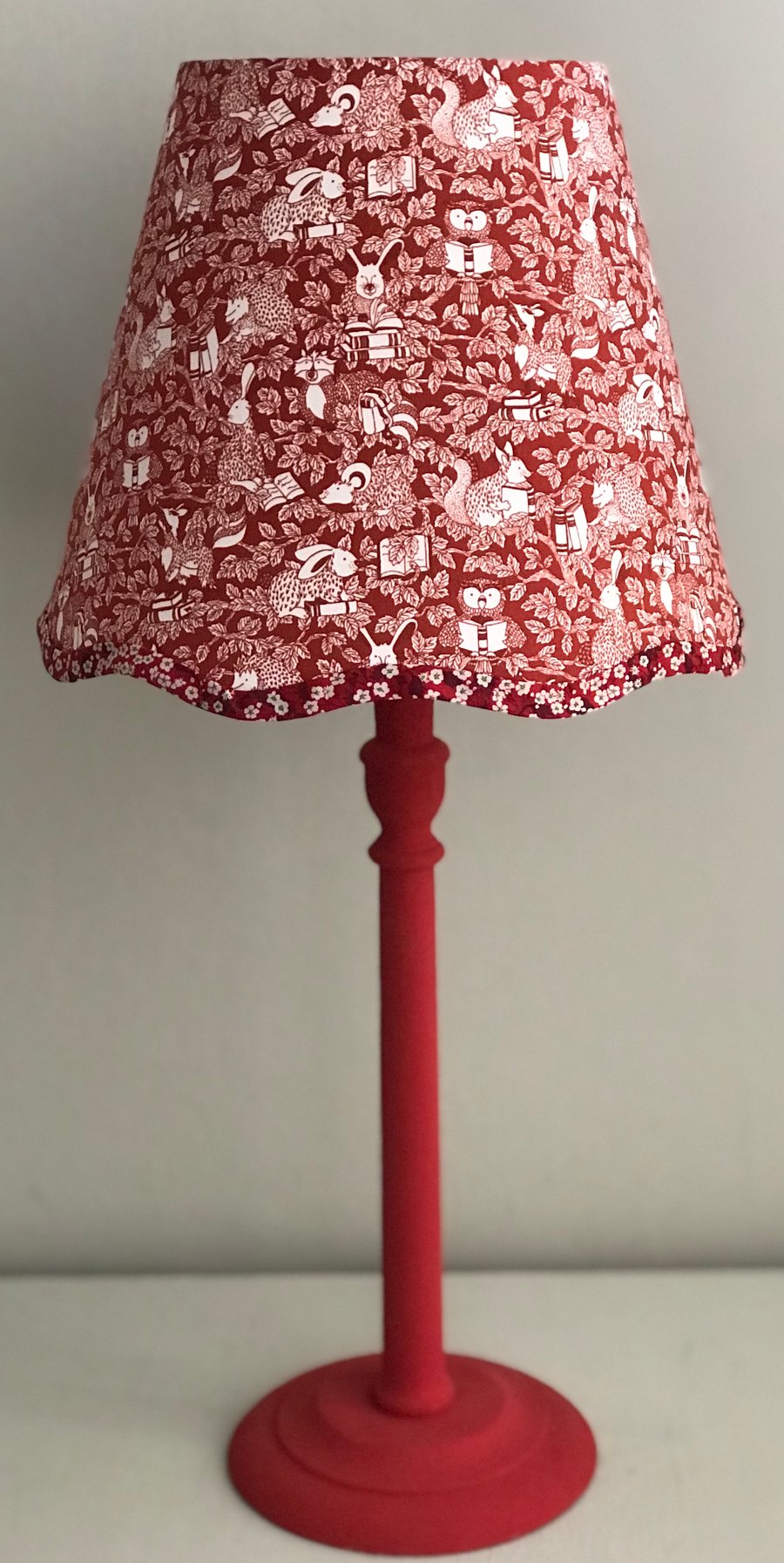 NEW Liberty Woodland Library- Handmade Scalloped Lampshade 