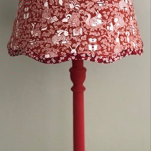 NEW Liberty Woodland Library- Handmade Scalloped Lampshade 