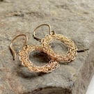 Gold-Filled Crocheted Earrings by Izabela Rocks - Delicate with an Edge