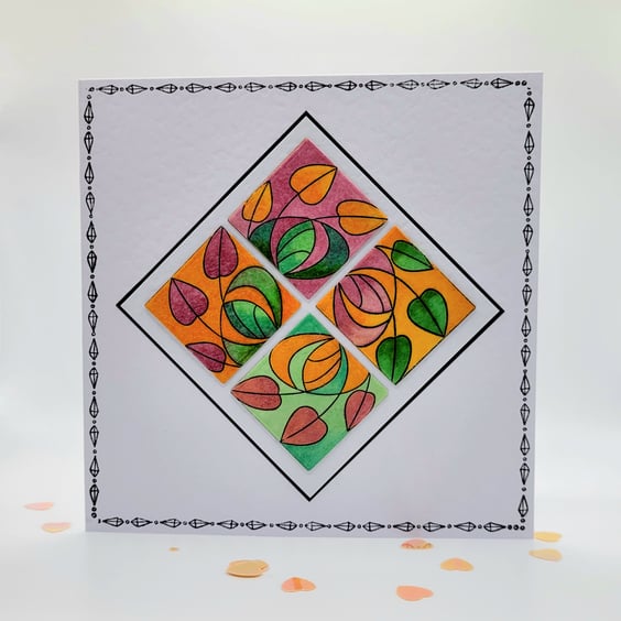 Blank card -  art nouveau cards, tiles, embossed, all occasions 