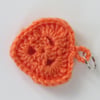 Crochet heart key ring