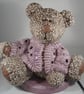 Ceramic Teddy Bear Figurine Table Lamp Light Nursery Baby Ornament Decoration. - Image 1