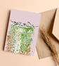 Blank card Longtailed tits garden bird card - Image 2