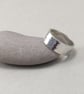 8mm Wide Hammered Sterling Silver Ring - Image 1