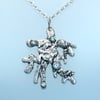 Coral reef pendant in silver
