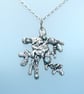 Coral reef pendant in silver