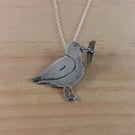 Sterling Silver and Brass Seagull Necklace (SKU201025)