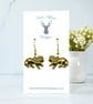 Charm Earrings - Bronze Lion